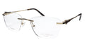 Paul Vosheront Tapered Square Gold & Black Acetate Optical Frame 52-18-135 37