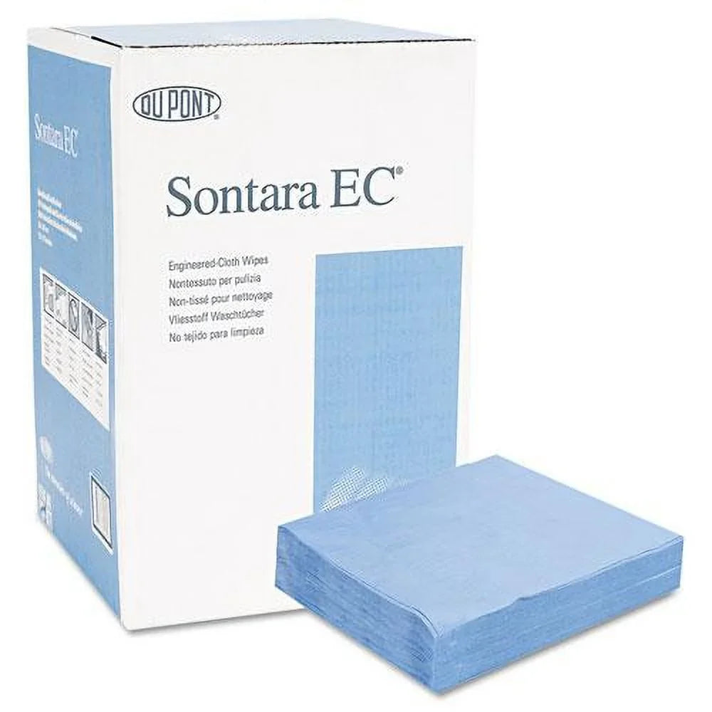 Sontara Ec Engineered Cloths, 12 X 12, Blue, 100/Pack, 10 Packs/Carton