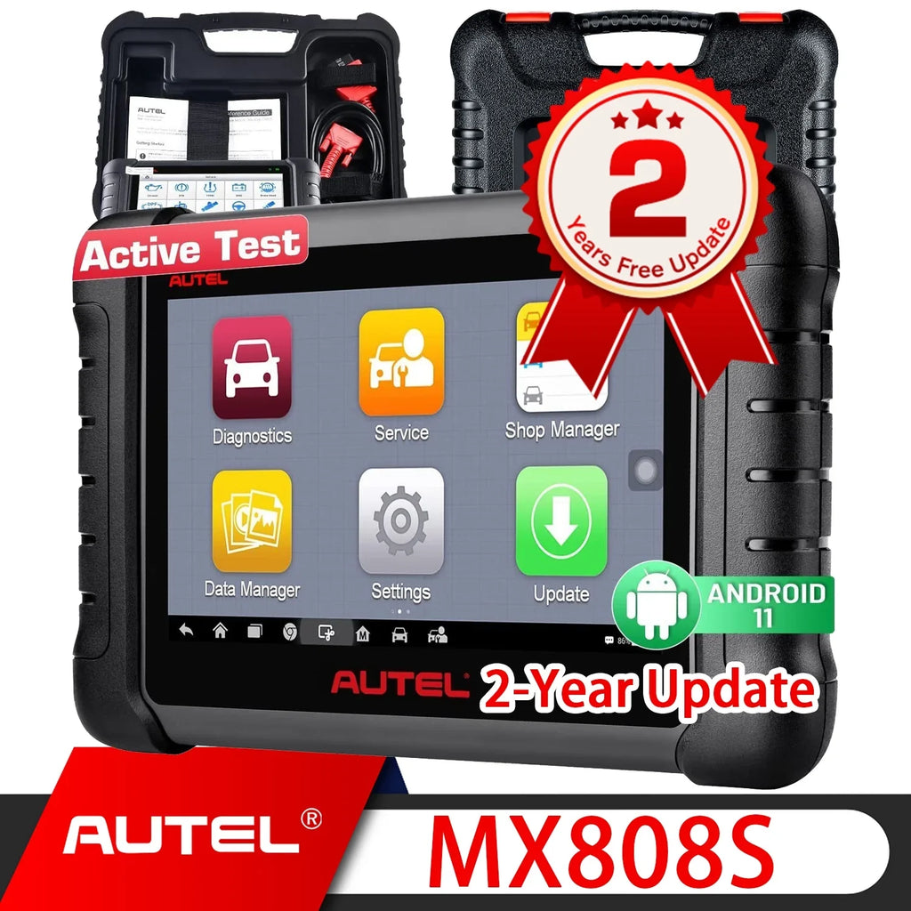 Autel MaxiCheck MX808S with 2 Year Update, 3000+ Bidirectional Diagnostic Tool Android 11 OE All System Scan, FCA Autoauth same as MK808S MK808Z RK3566 4- 4GB & 64GB