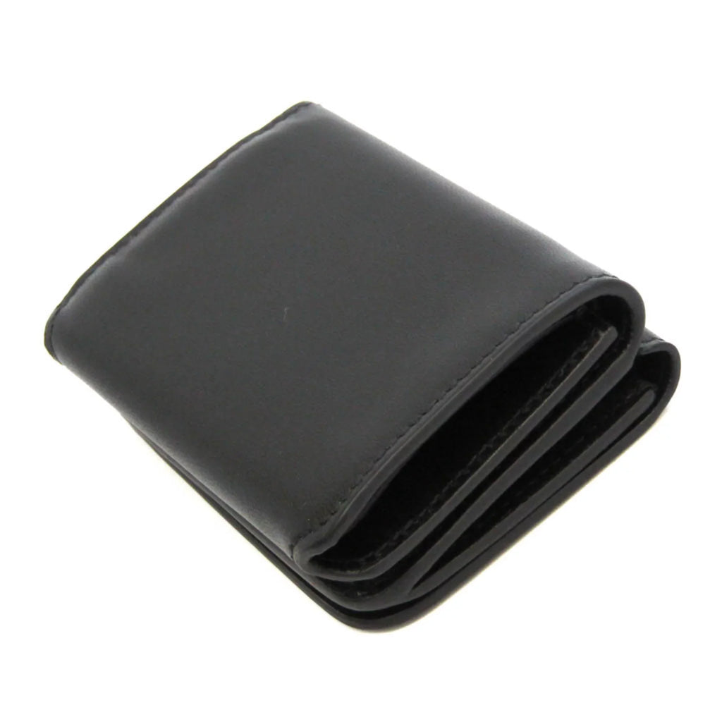 Pre-Owned Balenciaga Cache Mini 593813 Men,Women Leather Wallet (tri-fold) Black (Good)