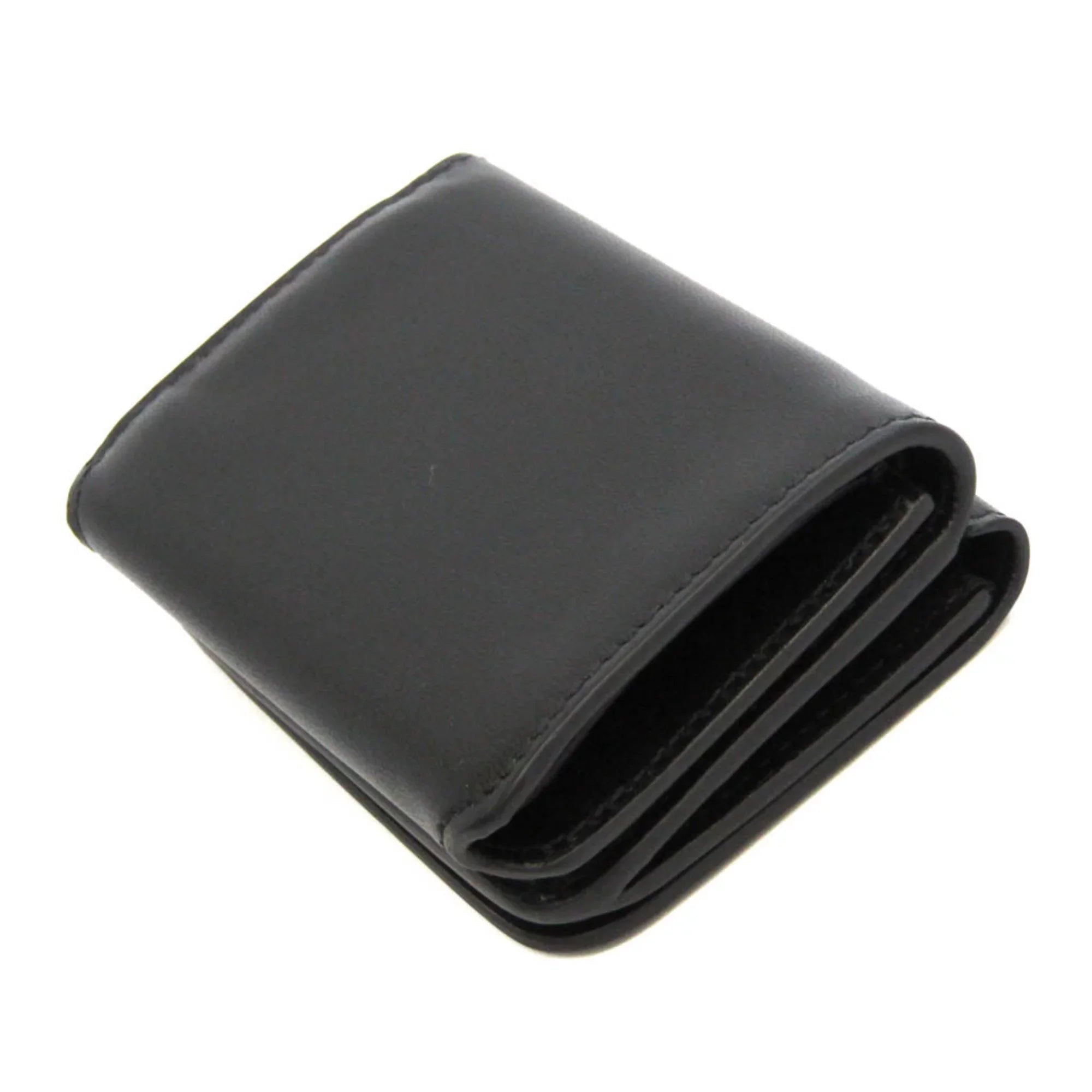 Pre-Owned Balenciaga Cache Mini 593813 Men,Women Leather Wallet (tri-fold) Black (Good)
