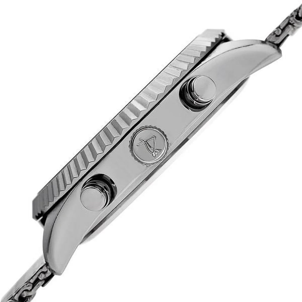 Men's Swiss Quartz Multifunction Dual Time Stainless Steel Silver-Tone Bracelet Watch