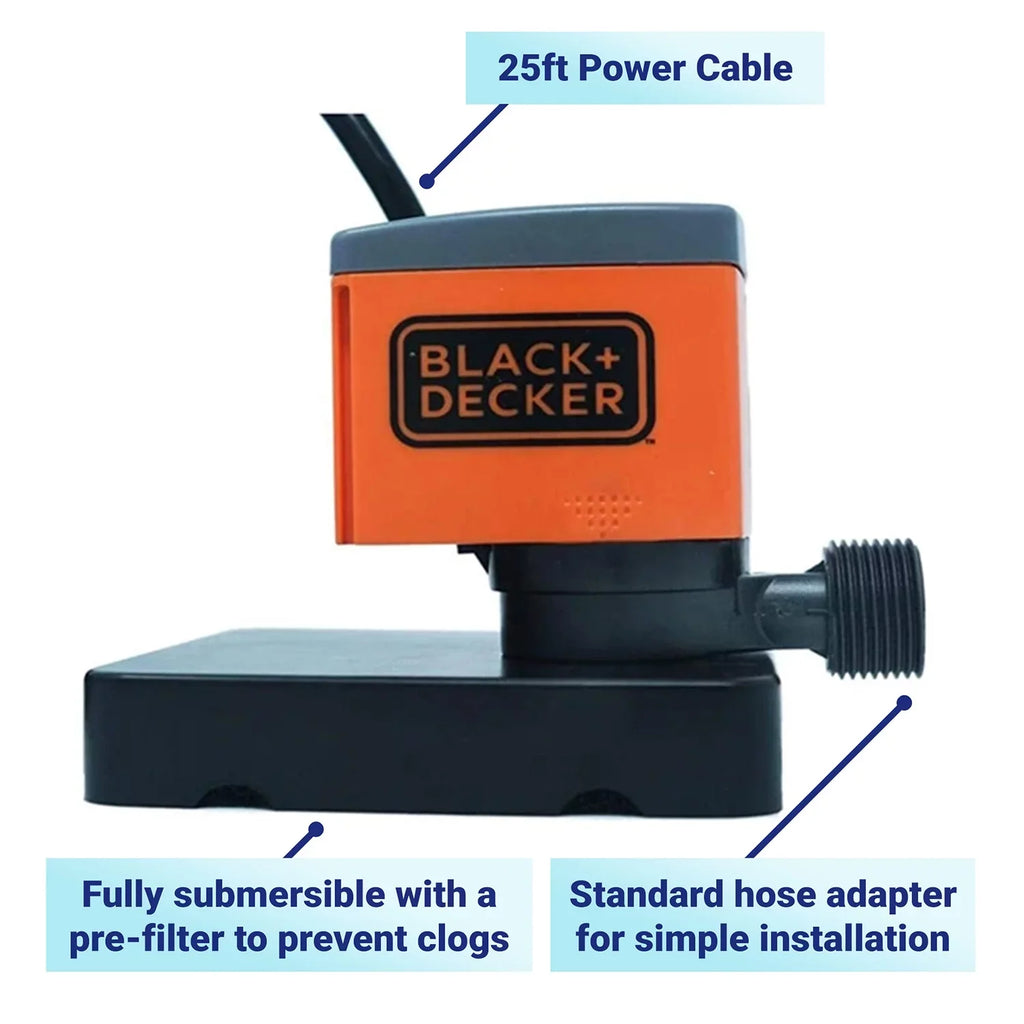Black+Decker 350 GPH Submersible Pool Protection Pump