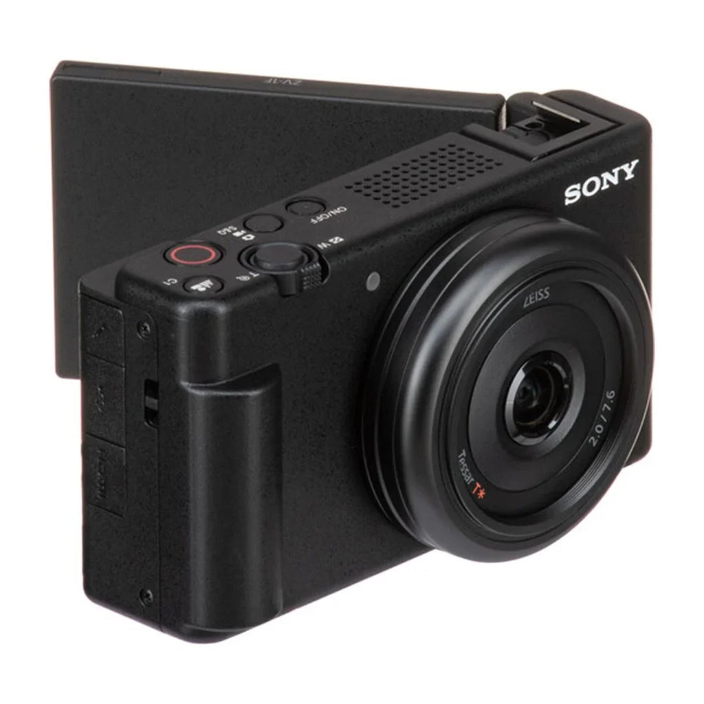 Sony ZV-1F Vlogging Camera (Black) with SanDisk 64GB Memory Card + Tripod + ZeeTech Accessory Bundle