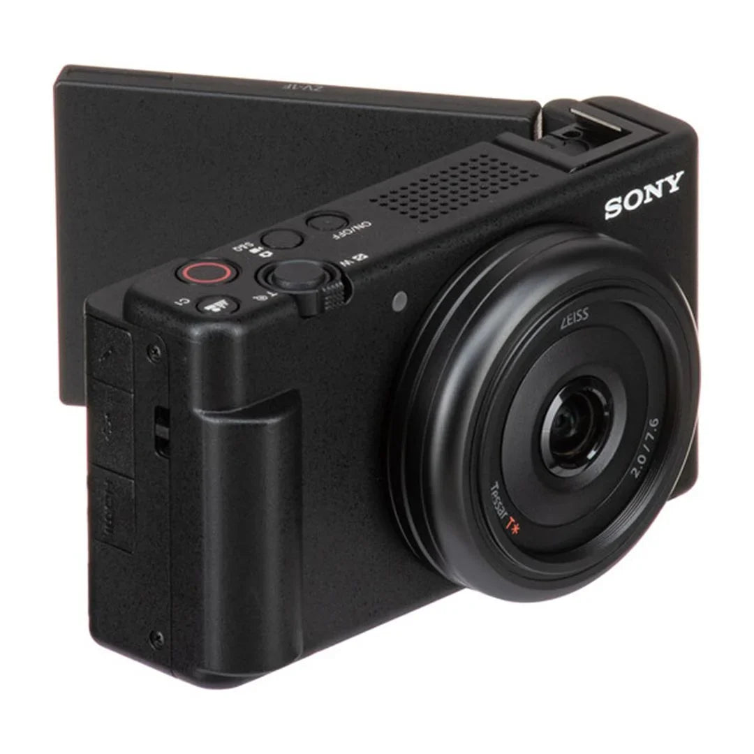 Sony ZV-1F Vlogging Camera (Black) with SanDisk 64GB Memory Card + Tripod + ZeeTech Accessory Bundle