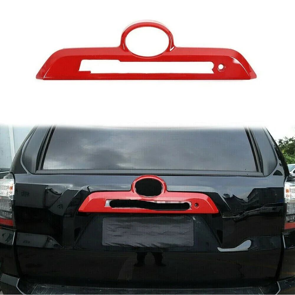 Teledu Red Rear Trunk Tailgate Handle Frame Decor Coating Trim Bezels 4Runner