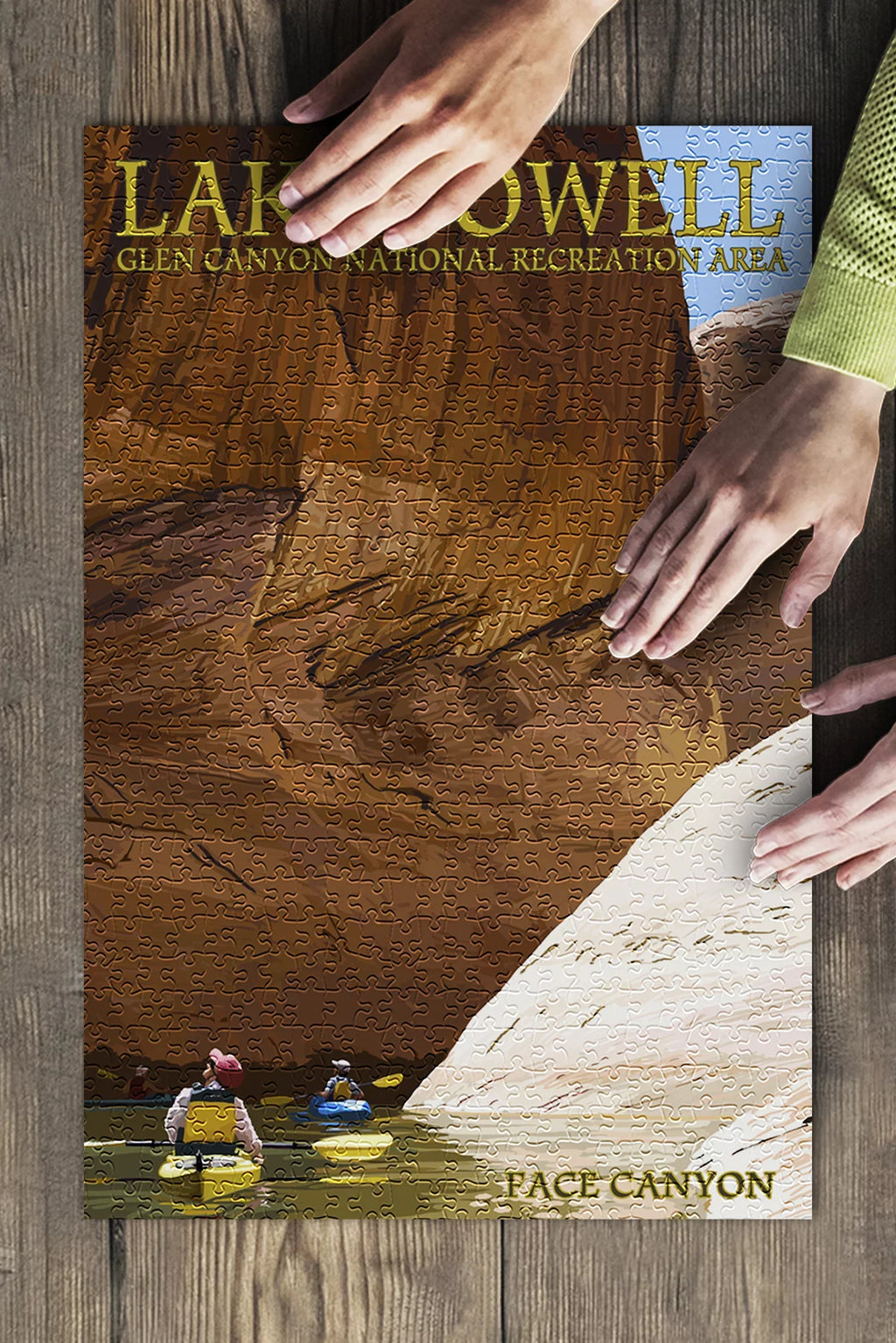 Lake Powell, Face Canyon and Kayakers (19x27 inches, Premium 500 Piece Jigsaw Puzzle for Adults and Family, Made in USA)