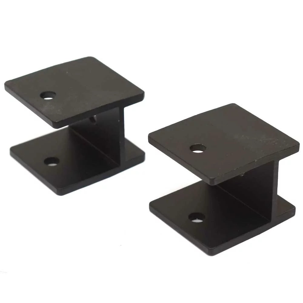 Misty Harbor Watercraft Bimini H-Brackets 99-001523B | Aluminum Black (Pair)