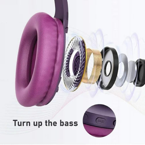 Wireless Headphones Foldable Over Ear Headset w Mic Earphones Hi-Fi Sound R5J for Samsung Galaxy Tab S6 Lite 10.4 S2 8.0 10.5 S5e 10.5 S4 10.5 S7 (2020) S 10.5 SM-T800 S8 Plus S21 Plus S20