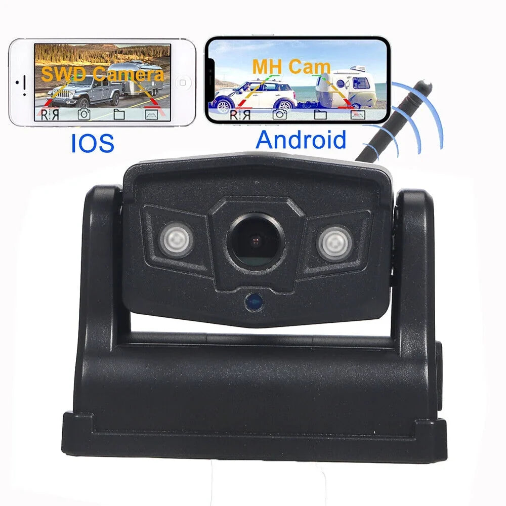 JahyElec WiFi Wireless Backup Camera, Magnetic Mount, 9600mAh Battery, Optimal for Front/Rear View