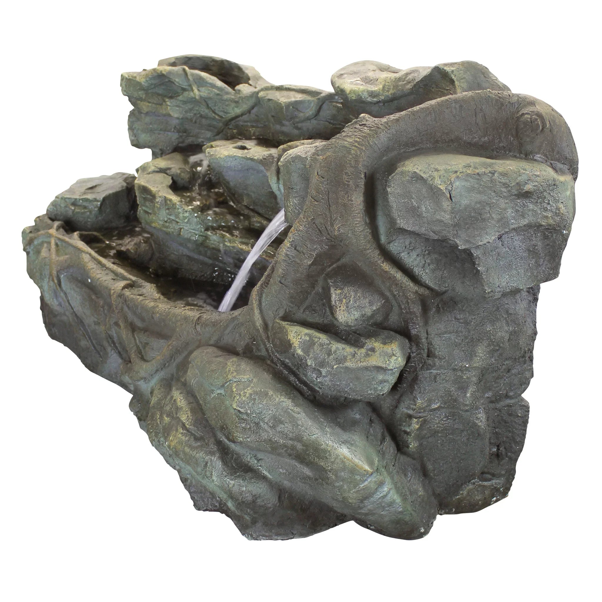 Design Toscano Staggered Rock Canyon Cascading Garden Fountain