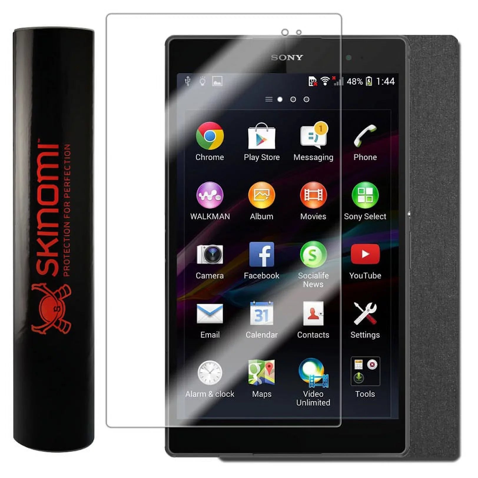 Skinomi Brushed Steel Skin & Screen Protector for Sony Xperia Z3 Tablet Compact