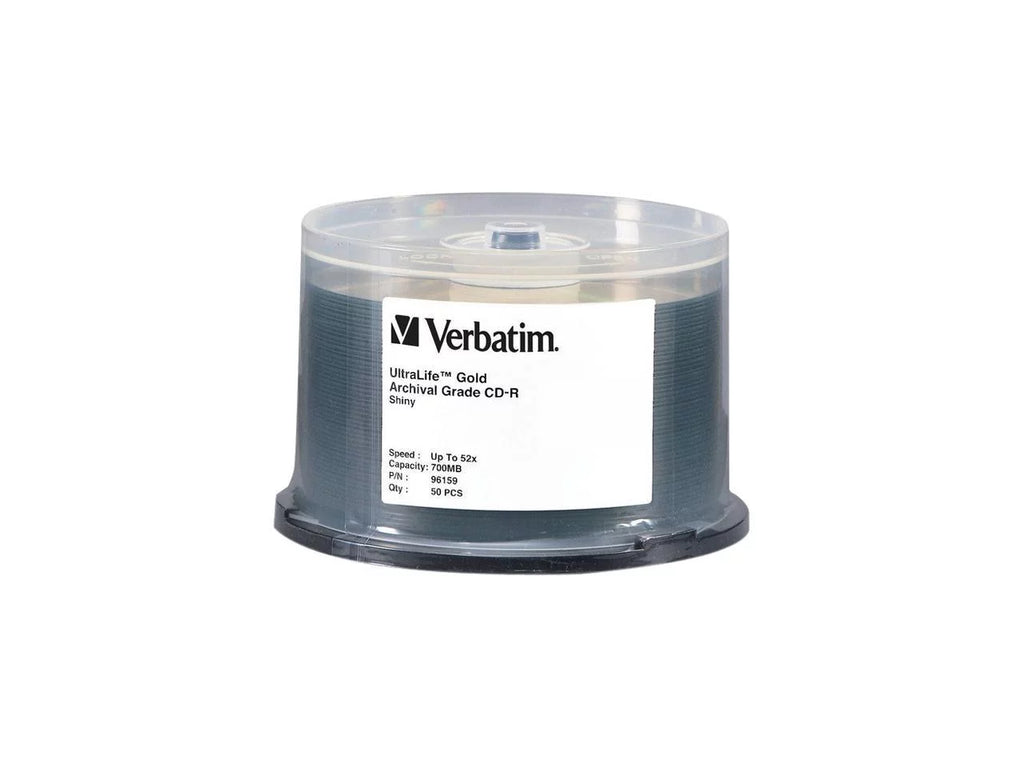 Verbatim 700MB 52X CD-R 50 Packs Spindle UltraLife Gold Archival Grade Disc Model 96159
