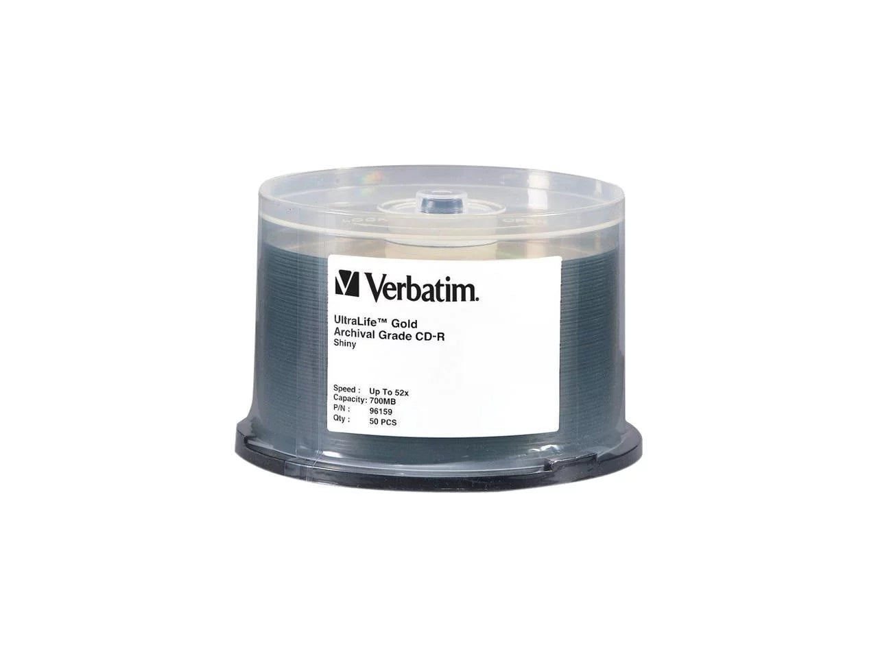 Verbatim 700MB 52X CD-R 50 Packs Spindle UltraLife Gold Archival Grade Disc Model 96159