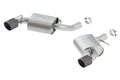 Borla 11923CFBA ATAK Axle-Back Exhaust System; 2.75 in.; Incl. Right And Left Hand Mufflers/Clamps/4.5 x 5.75 in. Black Carbon Fiber Round Tips; w/o NPP-Dual Mode Exhaust; Single Split Rear Exit;