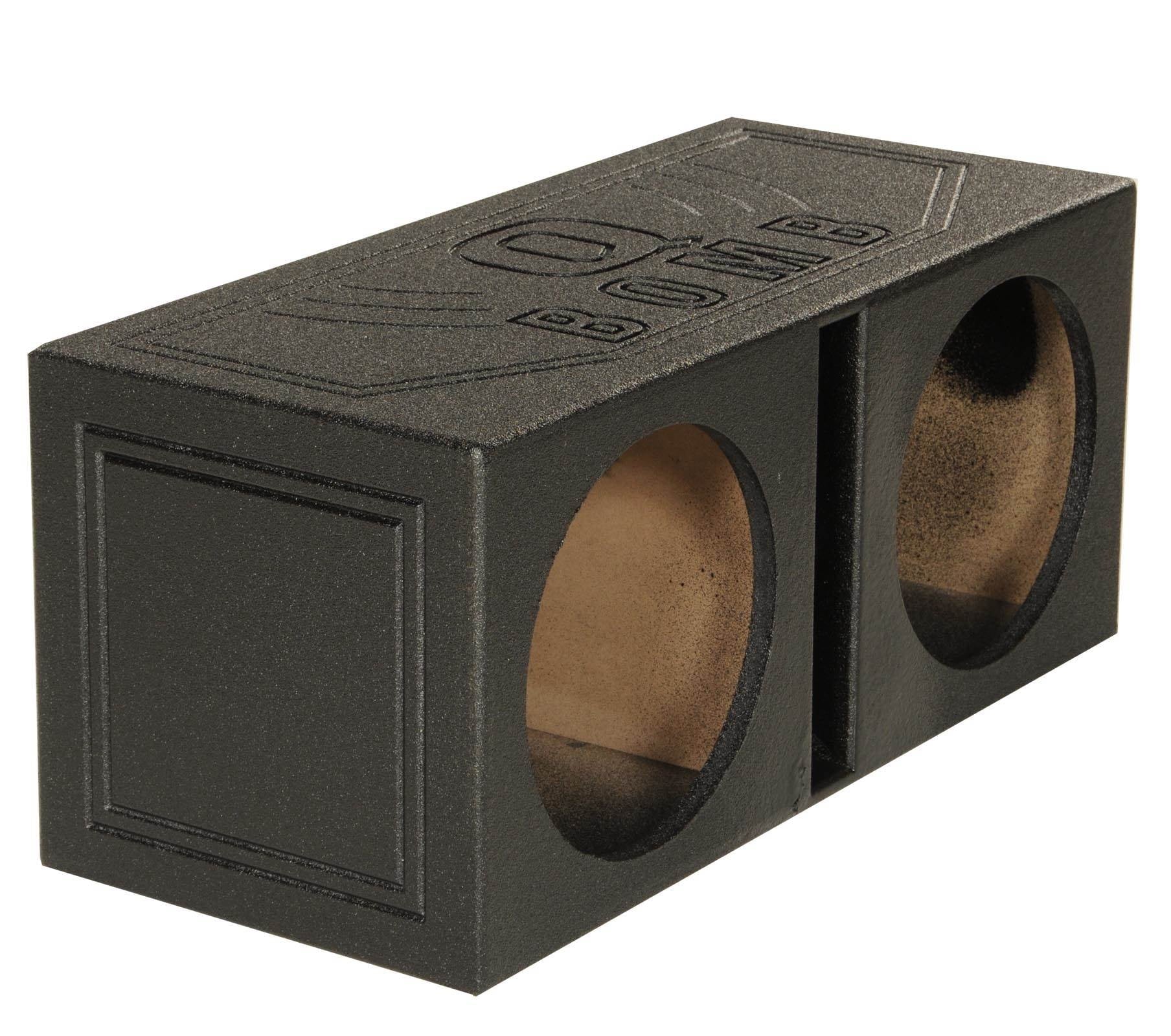 QPower QBOMB15V Dual 15" Vented Port Subwoofer Sub Box w/ Bedliner Spray