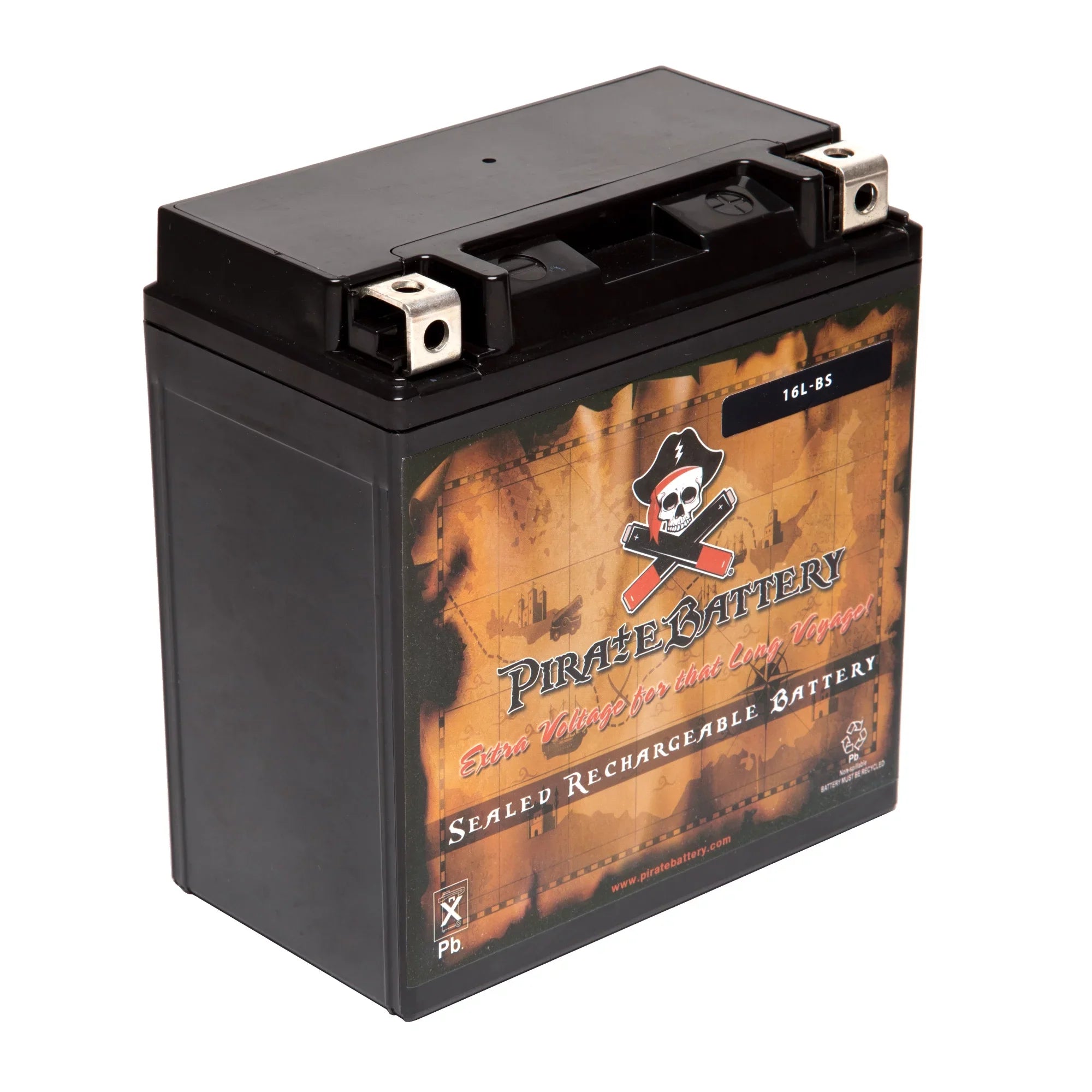 Pirate Battery YTX16L-BS (16L-BS 12 Volt,14 Ah, 230 CCA) Jet Ski Battery for Kawasaki 650cc Jf650 X2 1987