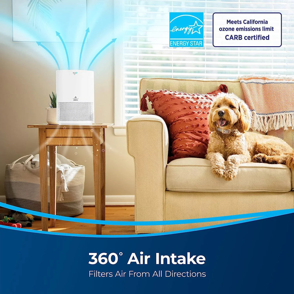 Open Box BISSELL MYair Air Purifier with High Efficiency and Carbon Filter 2780A - WHITE