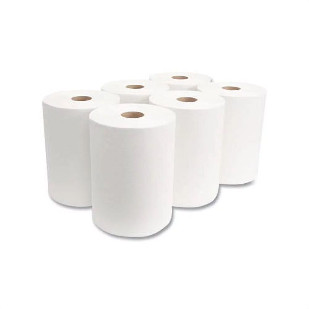 MORCON TISSUE 10 Inch Roll Towels 1-Ply, 10" x 800 ft, White, 6 Rolls/Carton