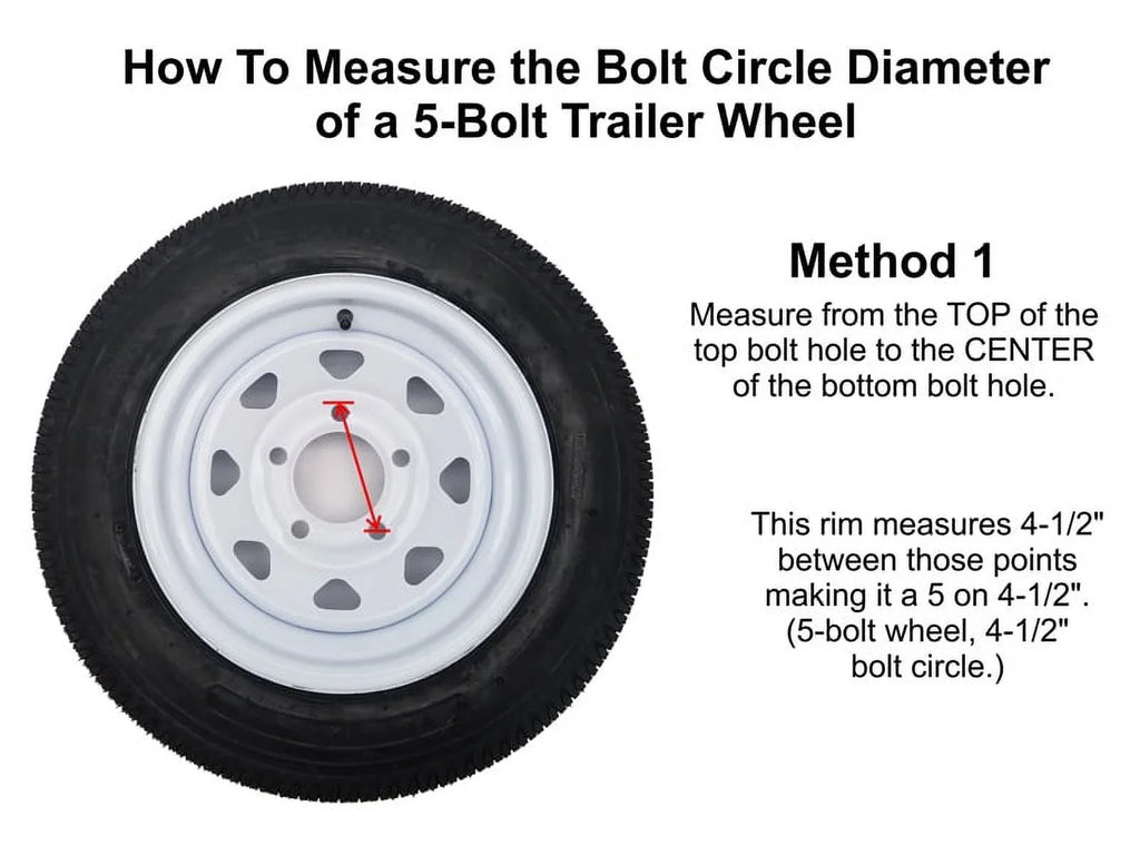 Pair of 5-Bolt On 4-1/2 Inch Trailer Hub Assemblies - Includes (2) Square Stock 1-3/8 Inch To 1-1/16 Inch Tapered Spindles &amp; Bearings