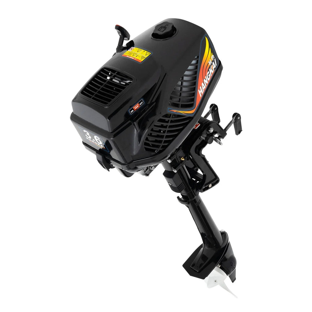 HANGKAI 2 Stroke 3.6 HP Outboard Motor Fishing Vessel Engine Water Cooling CDI Outboard Ship Motor 90cm/35.4in