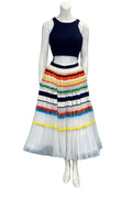 Women's Jovani Black Tie, Party Size 8 Cocktail Dress Navy, Orange, White, Yellow, Blue, Green