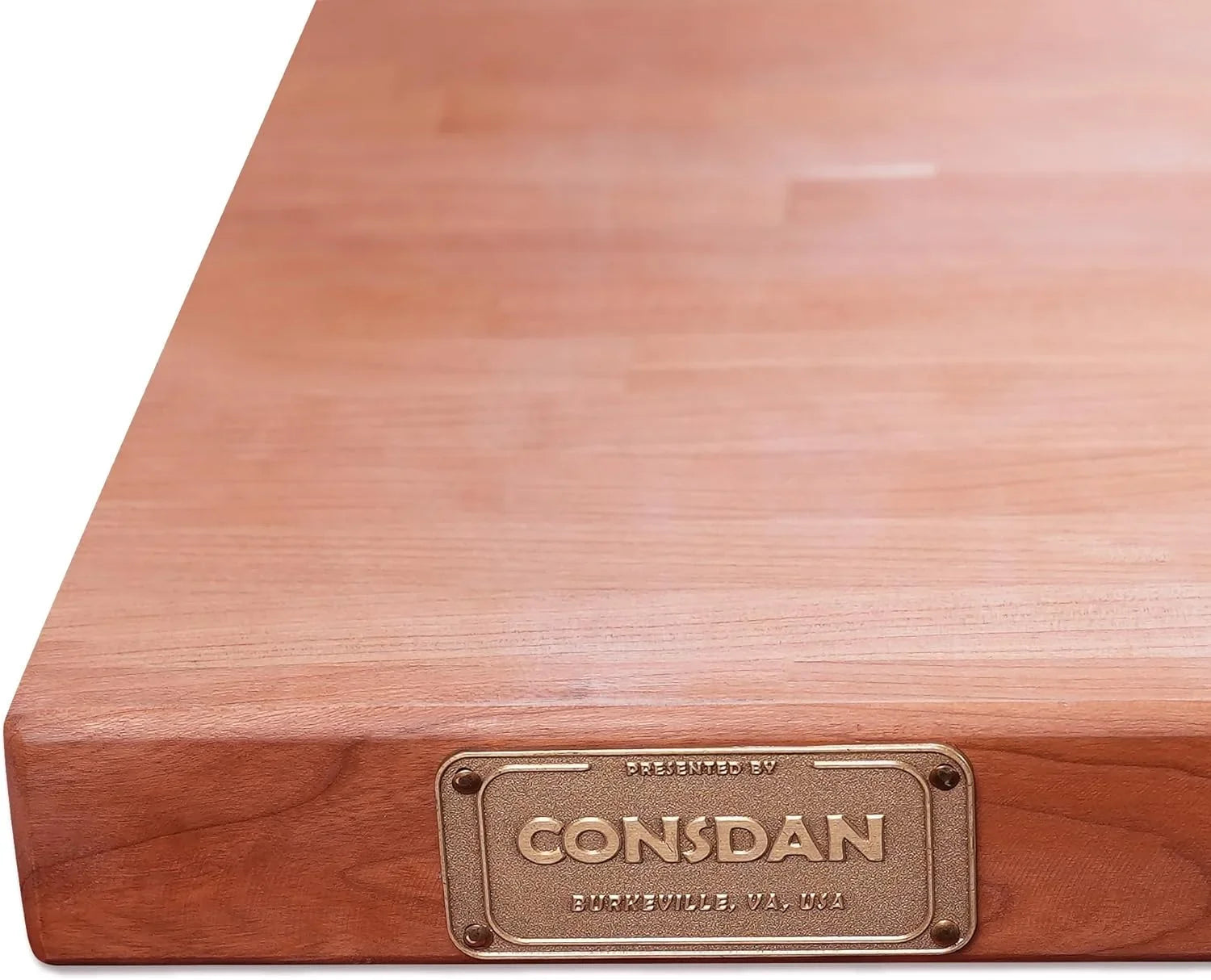 Butcher Block Counter Top, Grown Cherry Solid Hardwood Countertop, Wood Slabs For Kitchen, Reversible, Both Side Polished, Prefinished With Food-Safe Oil, 1.5" Thickness, 18" L X 25" W