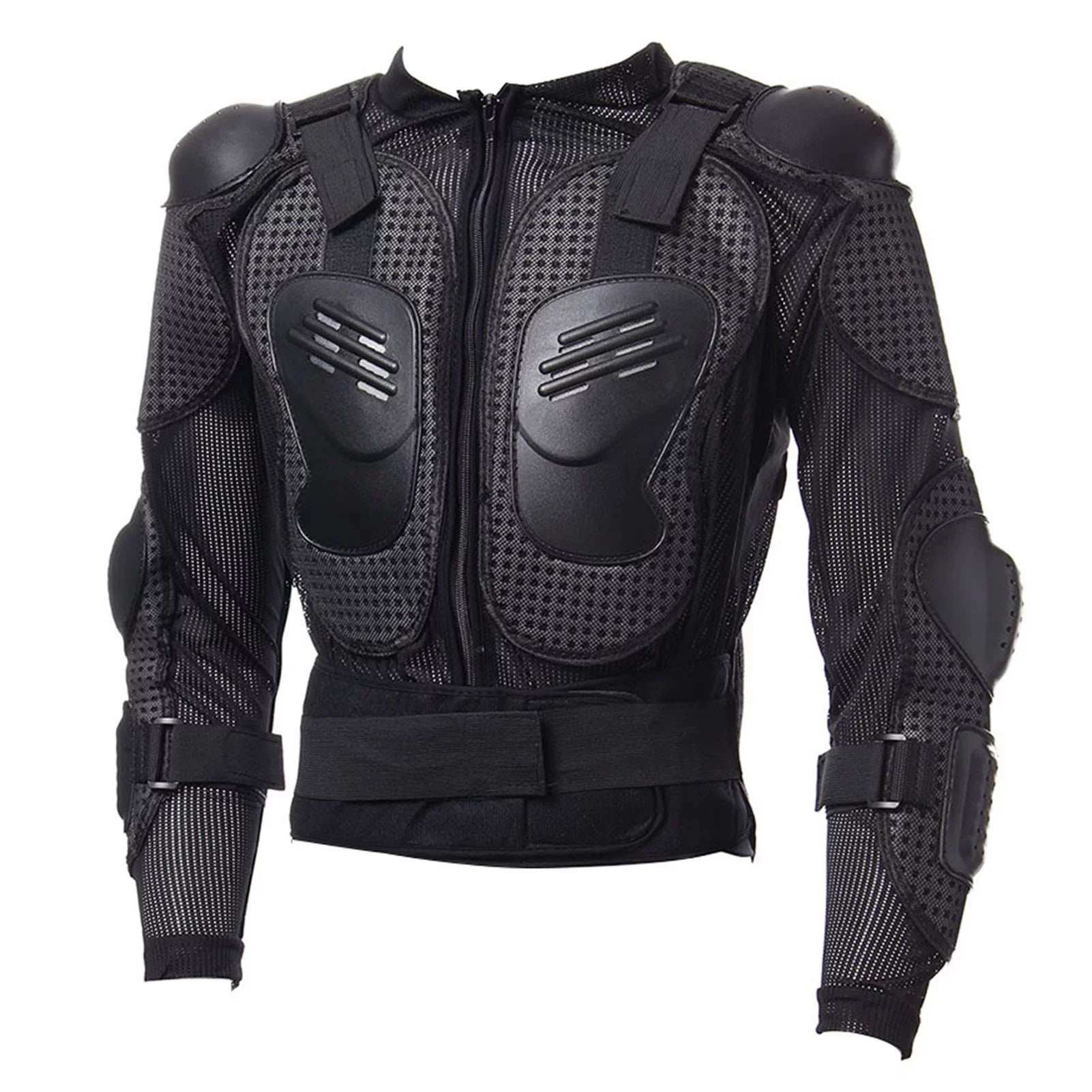 Comprehensive Motorcycle Riding Armor Jacket - Protects Spine, Shoulder, and Chest