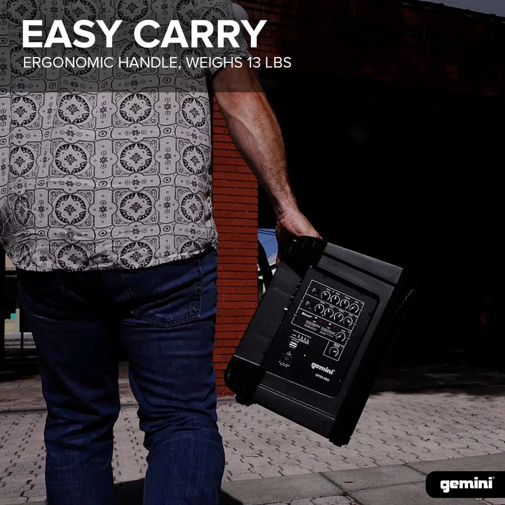 Gemini GPSS-650 Battery-Powered PA System