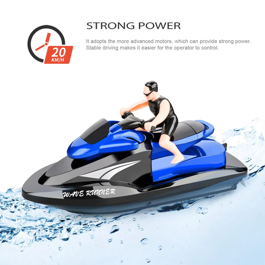 OWSOO 809 RC Vessel RC Watercraft High Speed Remote Control Ship for Pools Lakes 2.4Ghz Waterproof for Boys and Girls