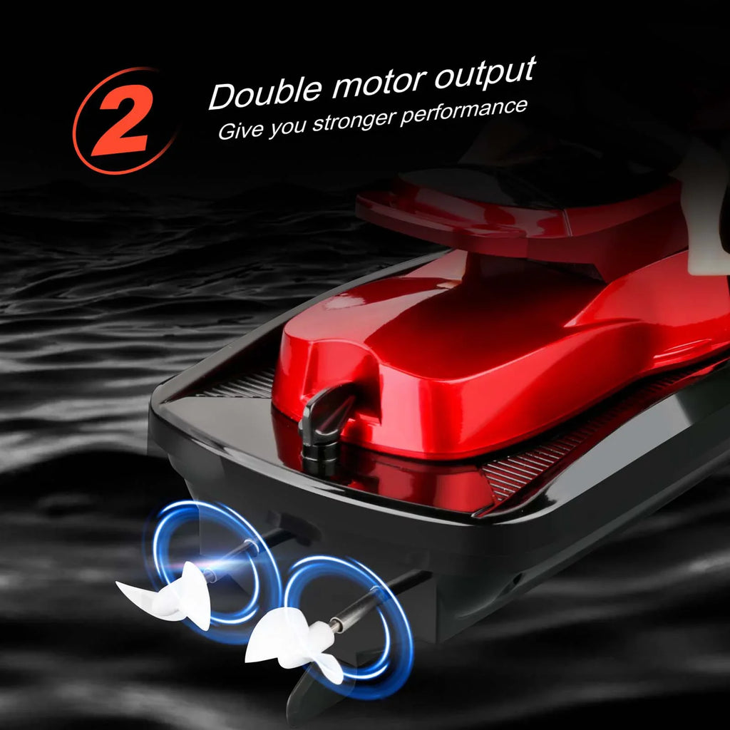 OWSOO 809 RC Vessel RC Watercraft High Speed Remote Control Ship for Pools Lakes 2.4Ghz Waterproof for Boys and Girls