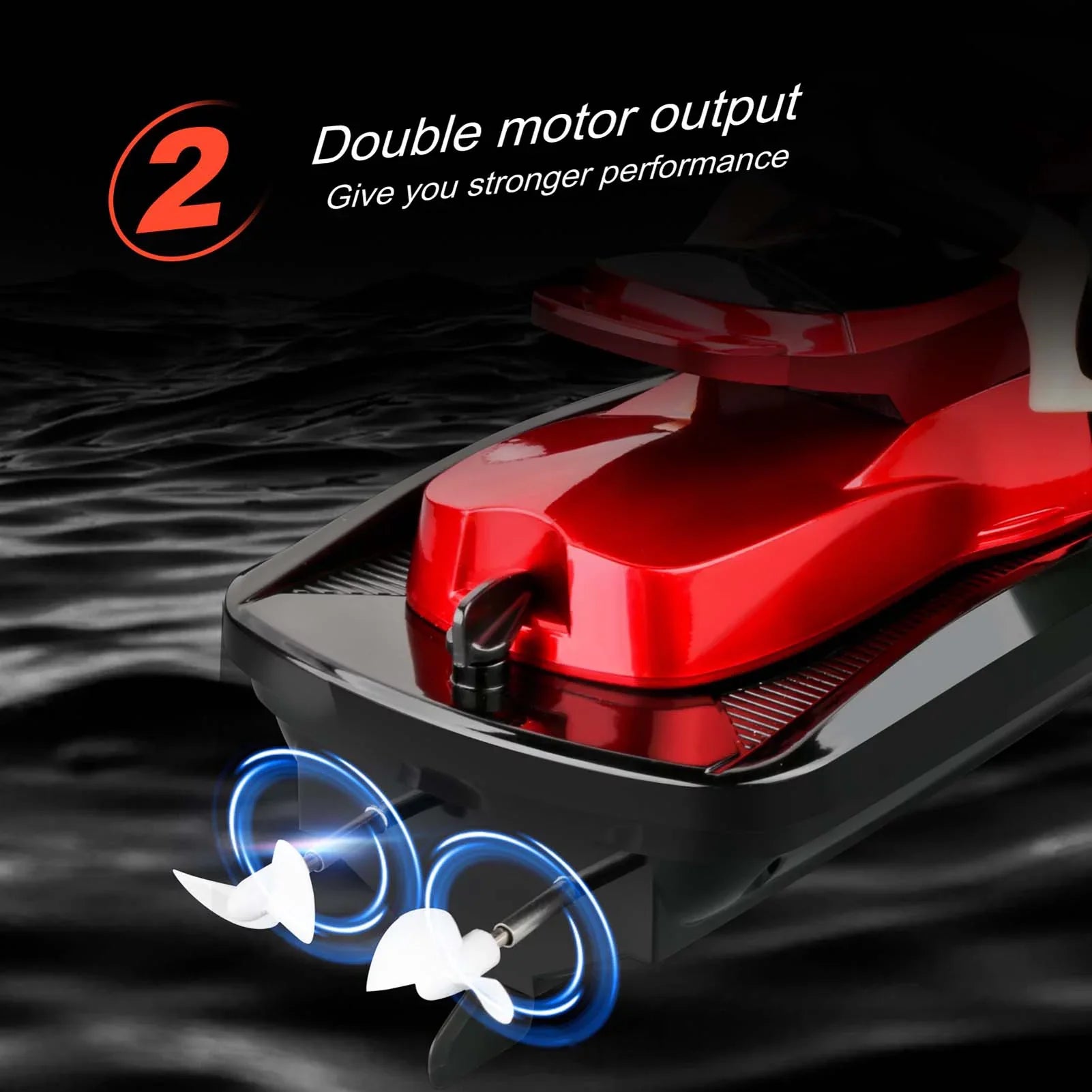 OWSOO 809 RC Vessel RC Watercraft High Speed Remote Control Ship for Pools Lakes 2.4Ghz Waterproof for Boys and Girls