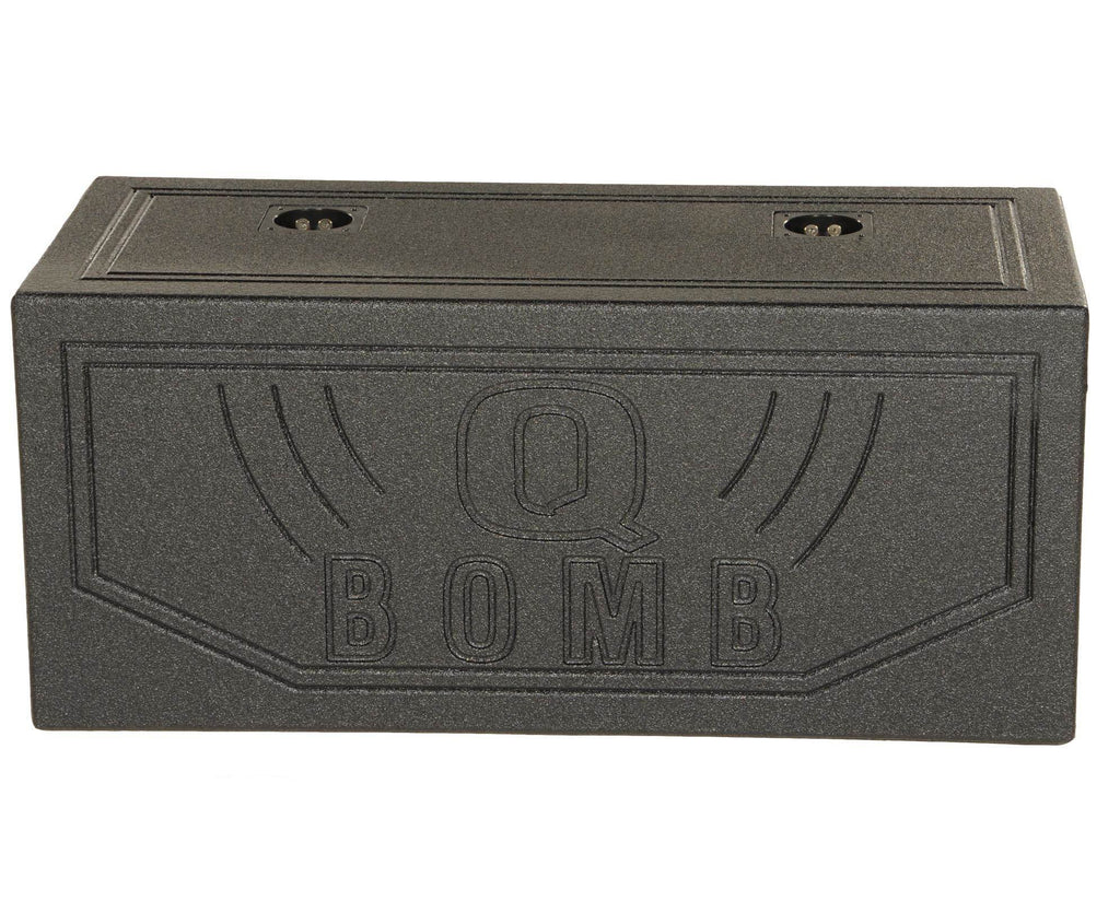 QPower QBOMB15V Dual 15" Vented Port Subwoofer Sub Box w/ Bedliner Spray