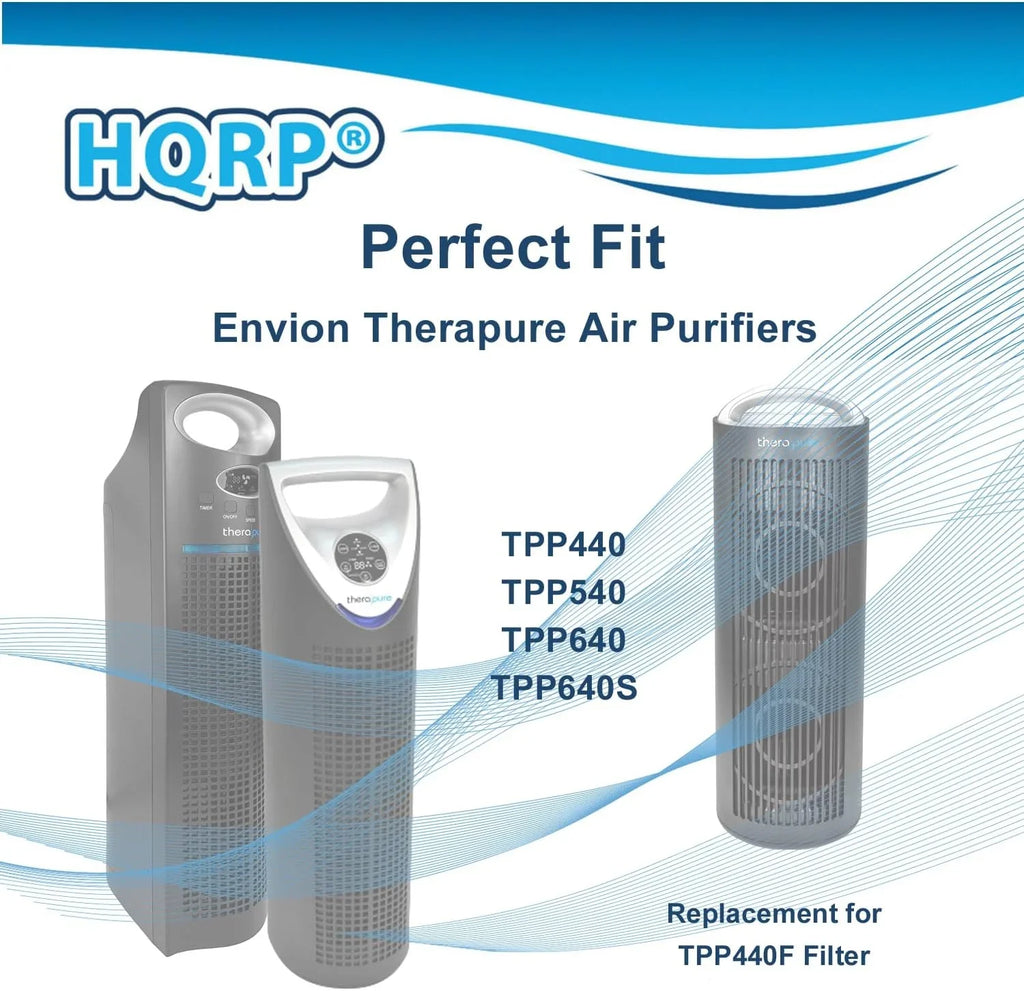 HQRP 2-Pack HEPA Filter Suitable with Envion Therapure TPP440F TPP440 TPP540 TPP640 TPP640S Air Purifier