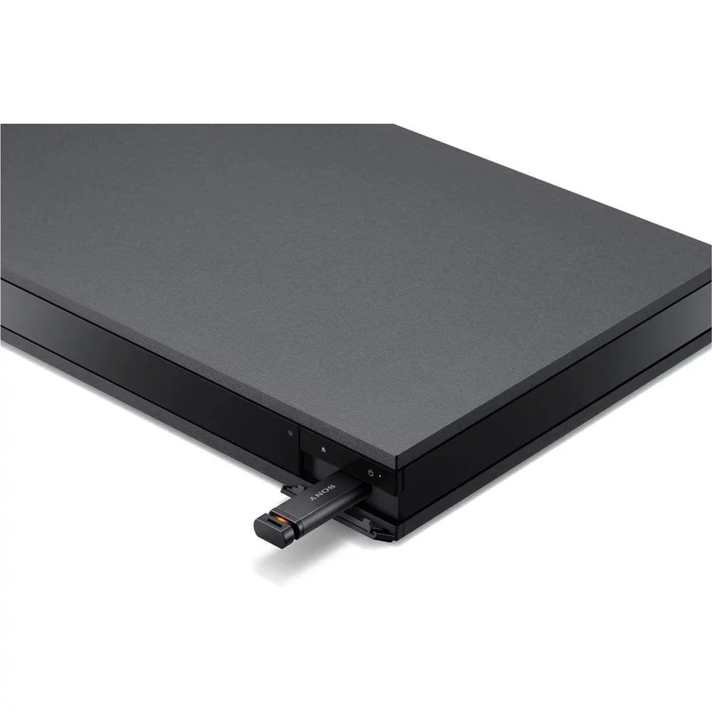 Sony UBP-X800 - 4K Ultra HD Smart Blu-Ray Player with Hi Res + Accessories Bundle Includes, 2.4GHz Wireless Backlit Keyboard w/ Touchpad, 6ft HDMI Cable and Laser Lens Cleaner for DVD/CD Players