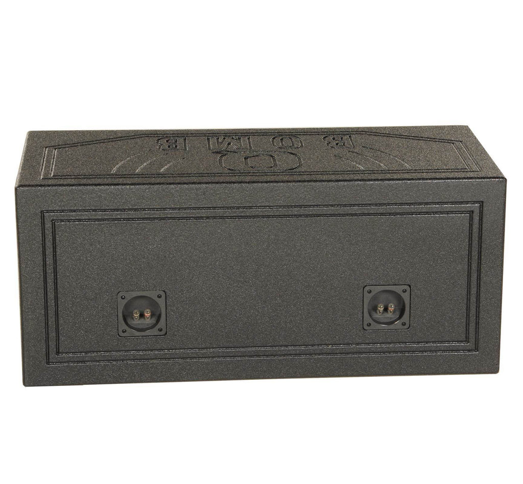 QPower QBOMB15V Dual 15" Vented Port Subwoofer Sub Box w/ Bedliner Spray