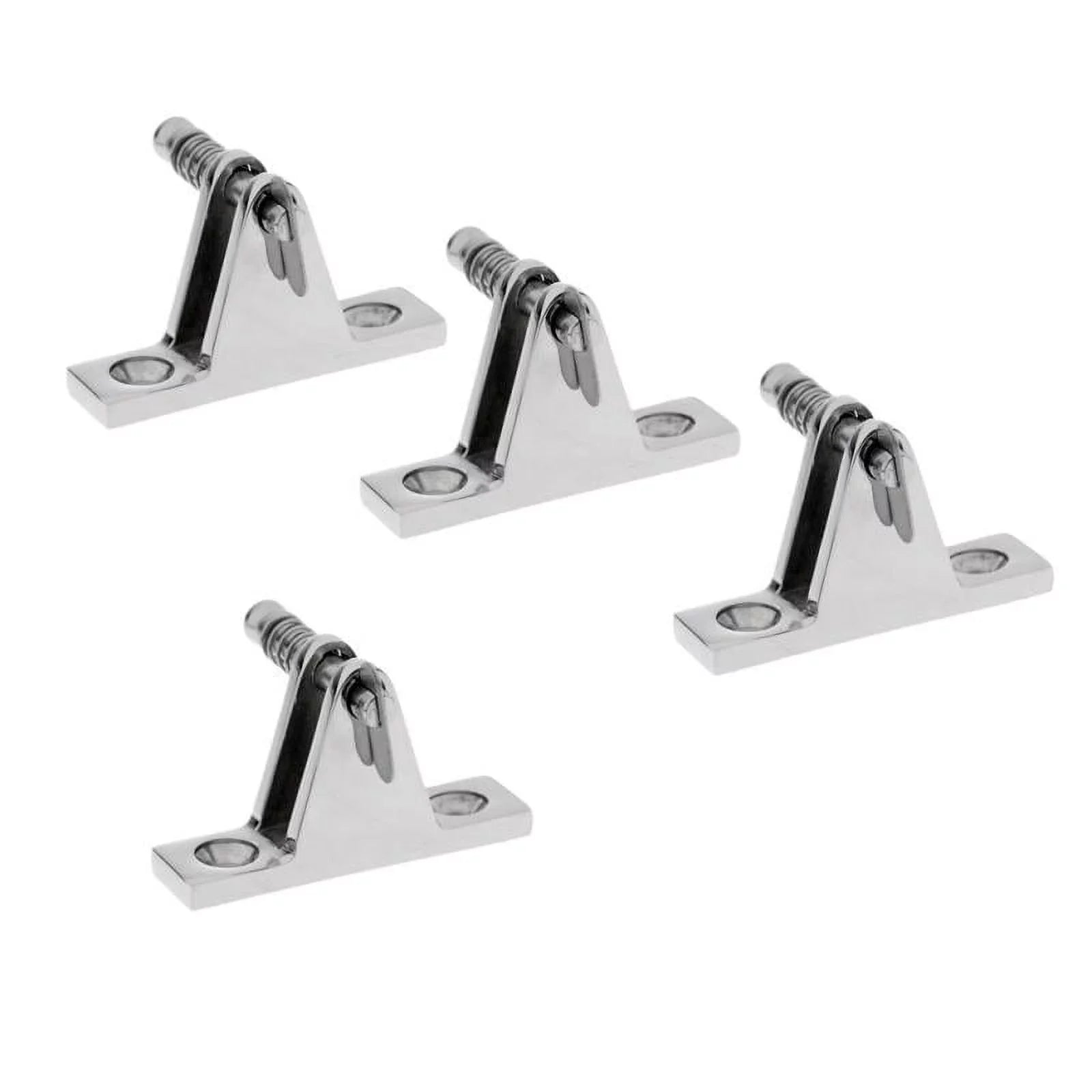 4 Pieces Heavy Duty 316 Stainless Steel Marine Craft Canopy Coating Deck Mount Bimini Top Fitting with Removable Quick Release Pin