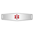 Auriga 925 Sterling Silver Medical Id Plate inch for Bracelet for Women(L- 48inch, W- 13mm)