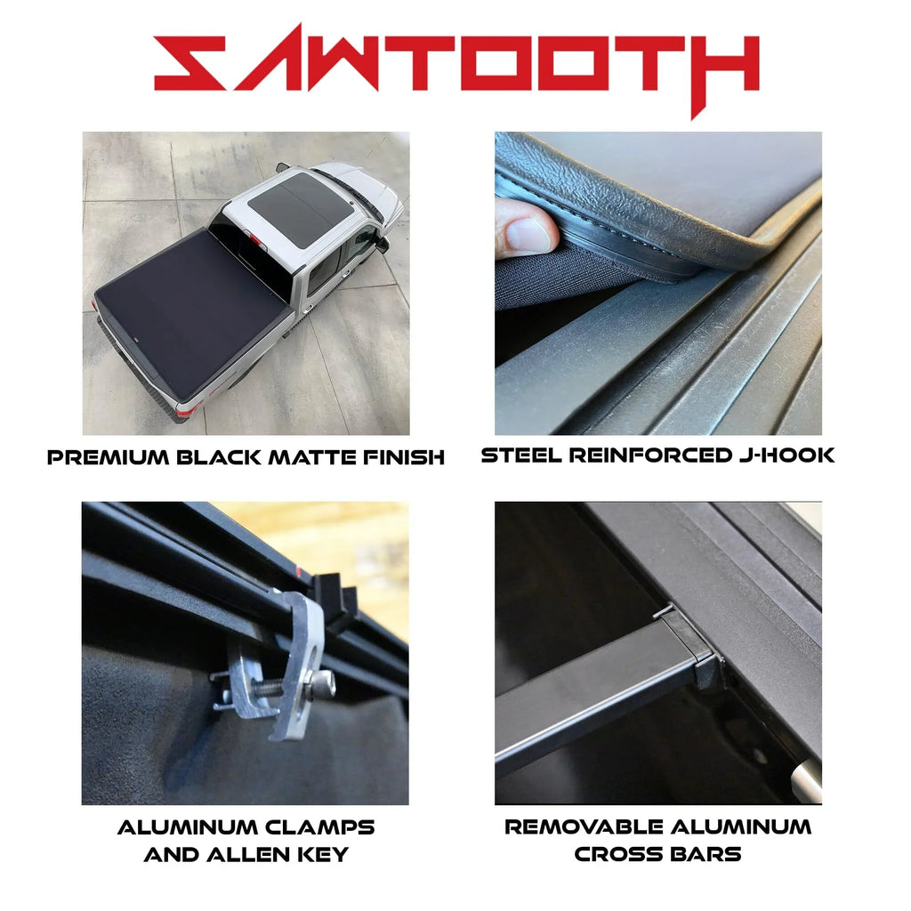 Sawtooth Expandable Tonneau Protection | Fitting with 2019-Present Ram 1500, 2500, 3500 | 5'-7" Bed
