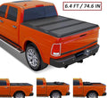 Kikito Professional FRP Hard Tri-Fold Truck Bed Tonneau Coating for 2003-2024 Ram 1500 2500 3500 6.4ft (74.6in) Bed Without | Rambox & Deckrail System |