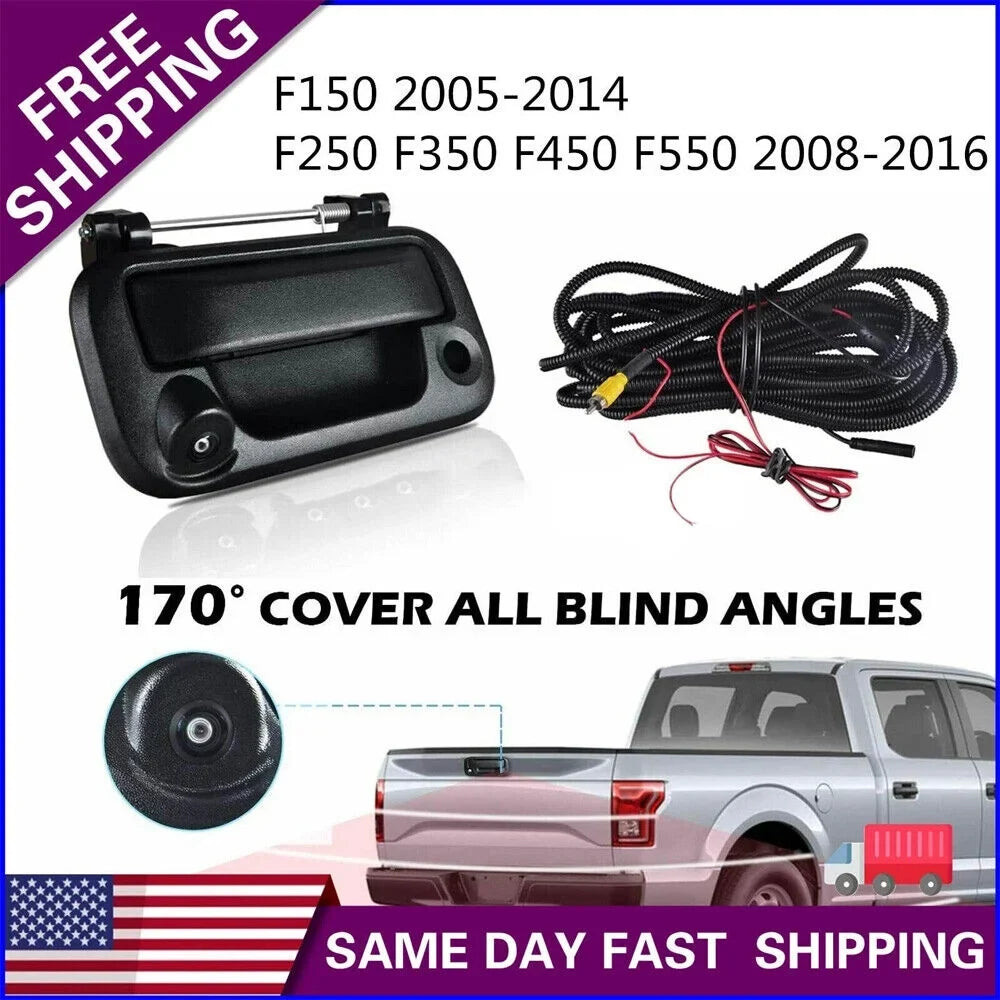Tailgate Handle with Rear View Camera Backup Camera for Ford F150/F250/F350/F450
