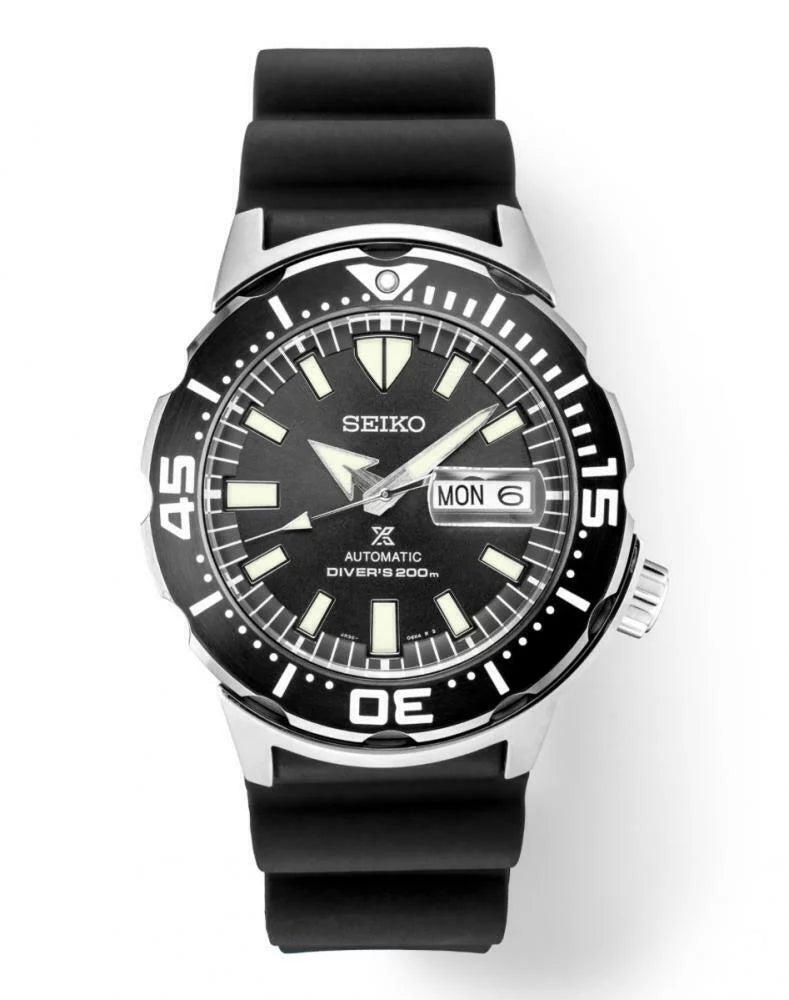 Seiko SRPD27 Prospex Black Dial Rubber Day Date 42.5mm Automatic Men's Watch