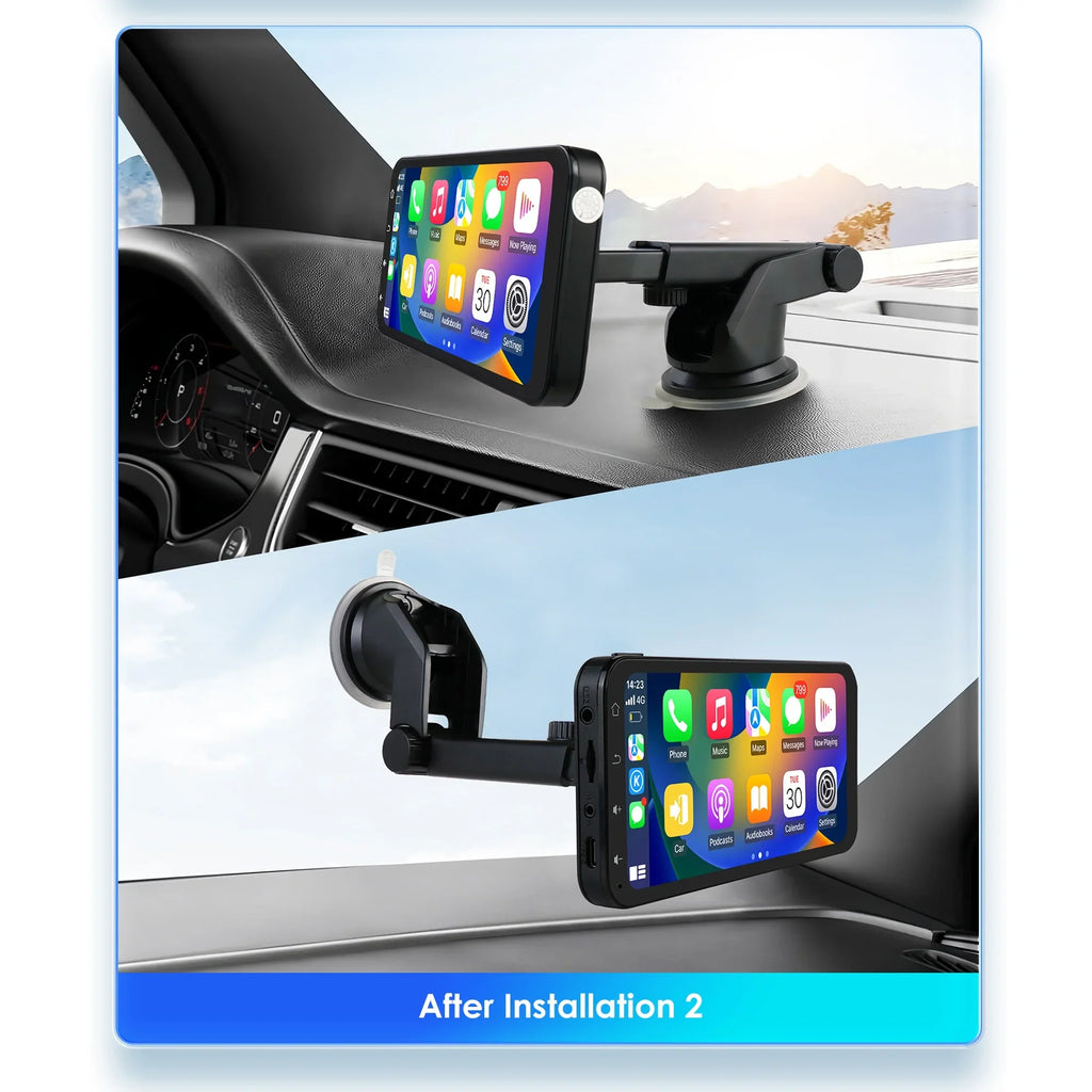 Ossuret 6.25" Touchscreen Bluetooth 360° Adjustable Car Stereo Radio Receiver GPS Navigation Audio With Wireless Apple Carplay Android Auto Support Backup Camera