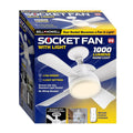 1 Pc, Bell & Howell 6 In. Matte White Led Indoor Socket Fanlight