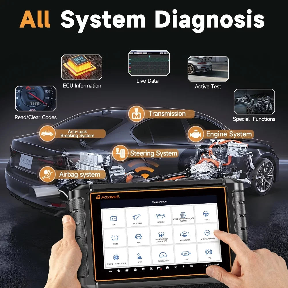 FOXWELL Scanner NT909 Bidirectional Control OBD2 Scanner Code Reader ECU Coding Key TPMS Programmer Diagnostic Scan Tool