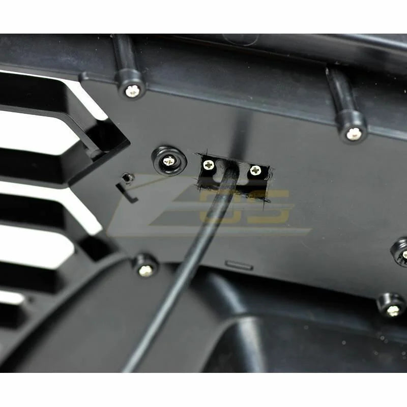 Extreme Online Store Replacement for 2014-2019 Chevrolet Corvette C7 All Models | GM Factory Z06 Style Painted Carbon Flash Metallic Front Bumper Lower Grille Shield (with Front Camera Bracket)