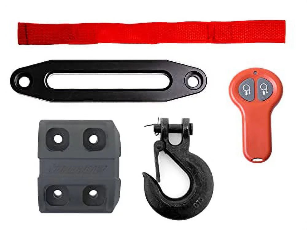 SuperATV 4500 LB Winch Fitting with 2021+ Yamaha Wolverine RMAX 2 / RMAX 4|Ready|Fit Winch|1.3 HP Motor|Preassembled and Wired|50 Foot Remote Range|3/16" Steel|166:1 Gear Ratio|QWM-Y-RMAX-4500