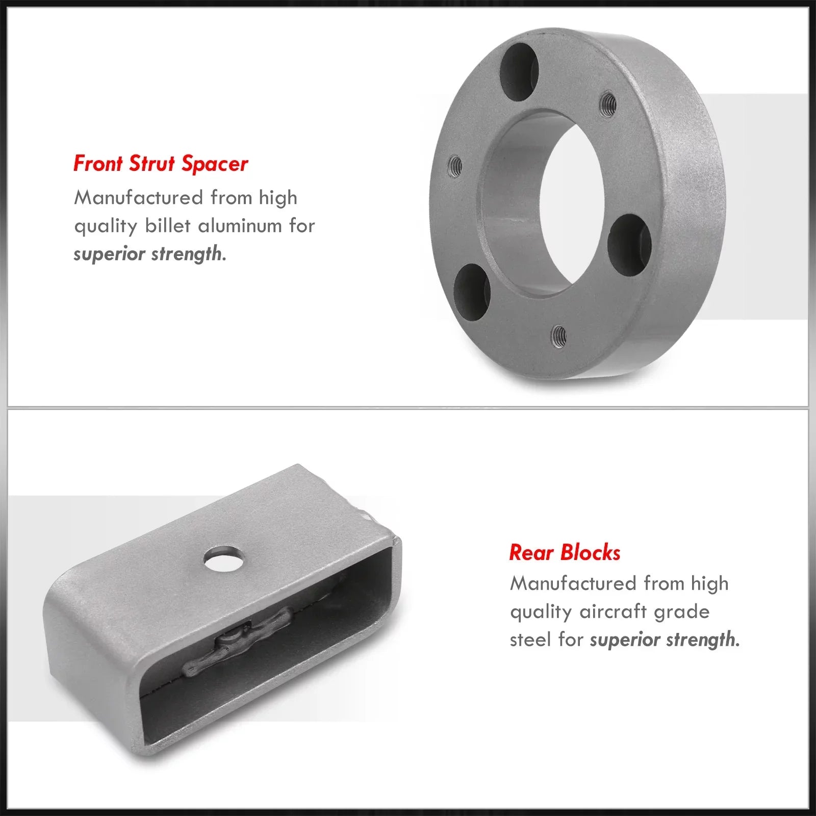 AJP Distributors 2" Front 2" Rear Leveling Lift Kit Spacer SL Fitting For Chevrolet Chevy Silverado GMC Sierra 2007 2008 2009 2010 2011 2012 2013 2014 2015 2016 2017 2018 2019 2020 2021