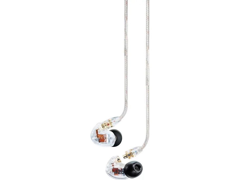Shure SE425 Pro In-Ear Sound Isolating Dual Driver Earphones - Clear