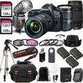 Canon EOS 5D Mark IV DSLR Camera w/EF 24-105MM F/4 L is II USM Zoom Lens + Canon EF 75-300mm f/4-5.6 III Lens + 2pc Transcend 128GB Memory Cards + Professional Kit